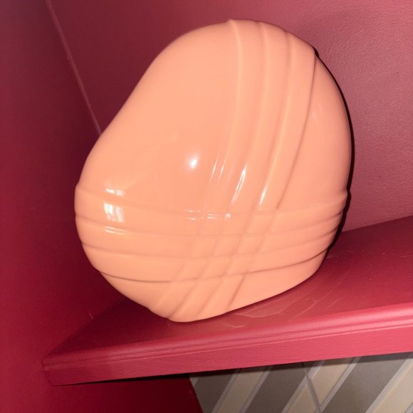 Vintage 80s Mod Angled Peach Ceramic New Wave Vase - Picture 2 of 10